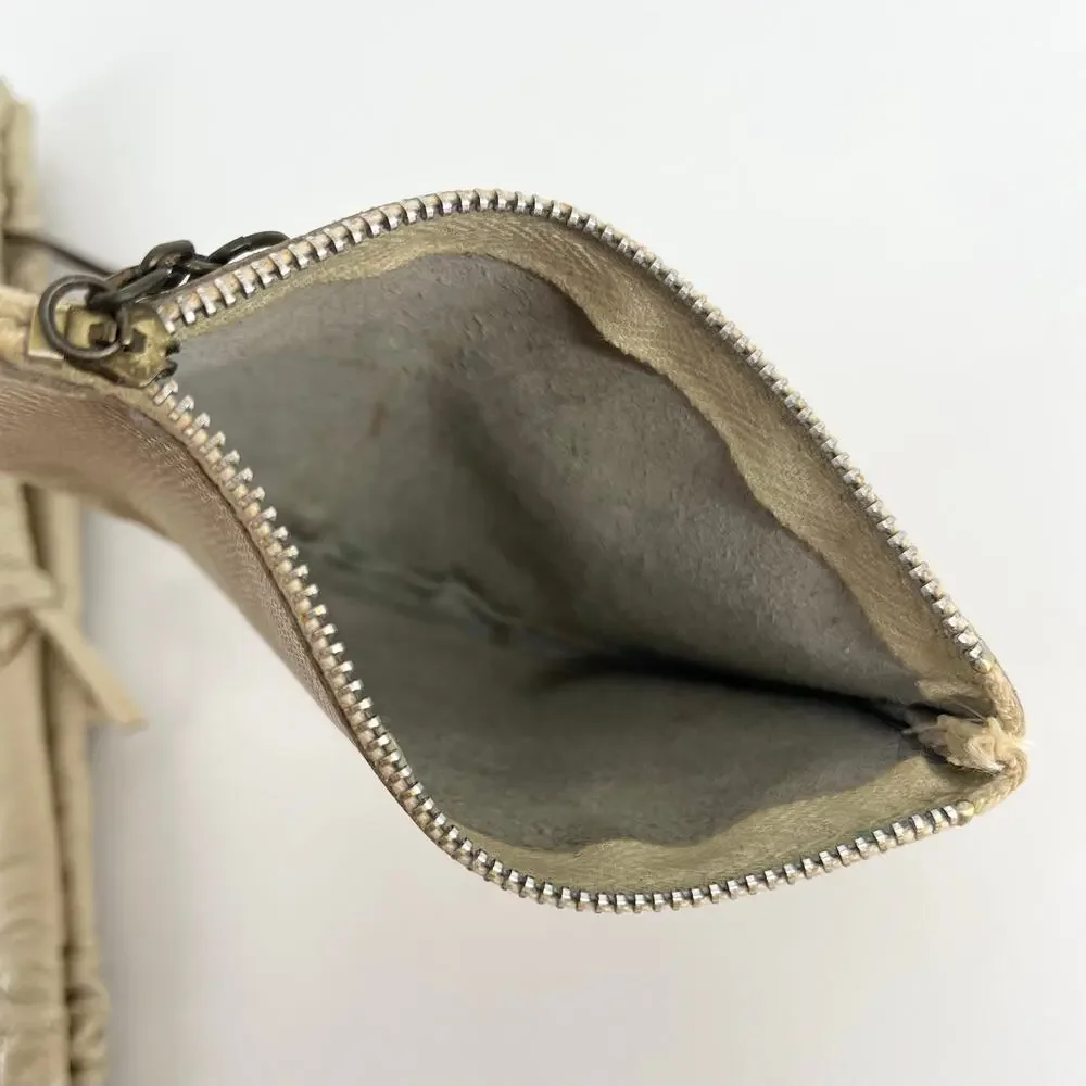 80s beige clutch bag Carlos Falchi 1980s vintage